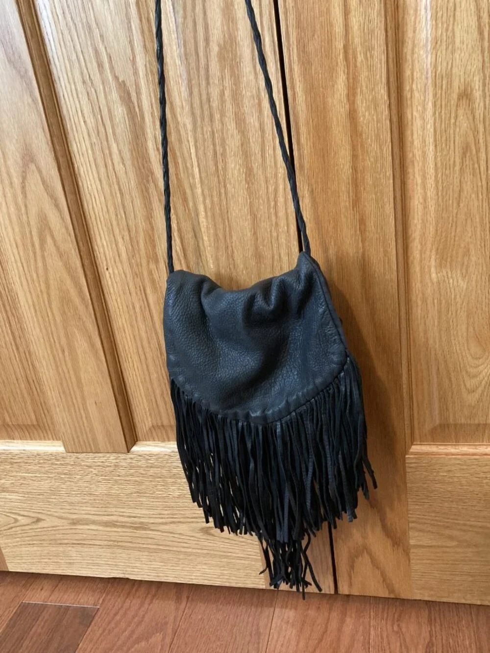 Leather Fringe Erda Hobo bag